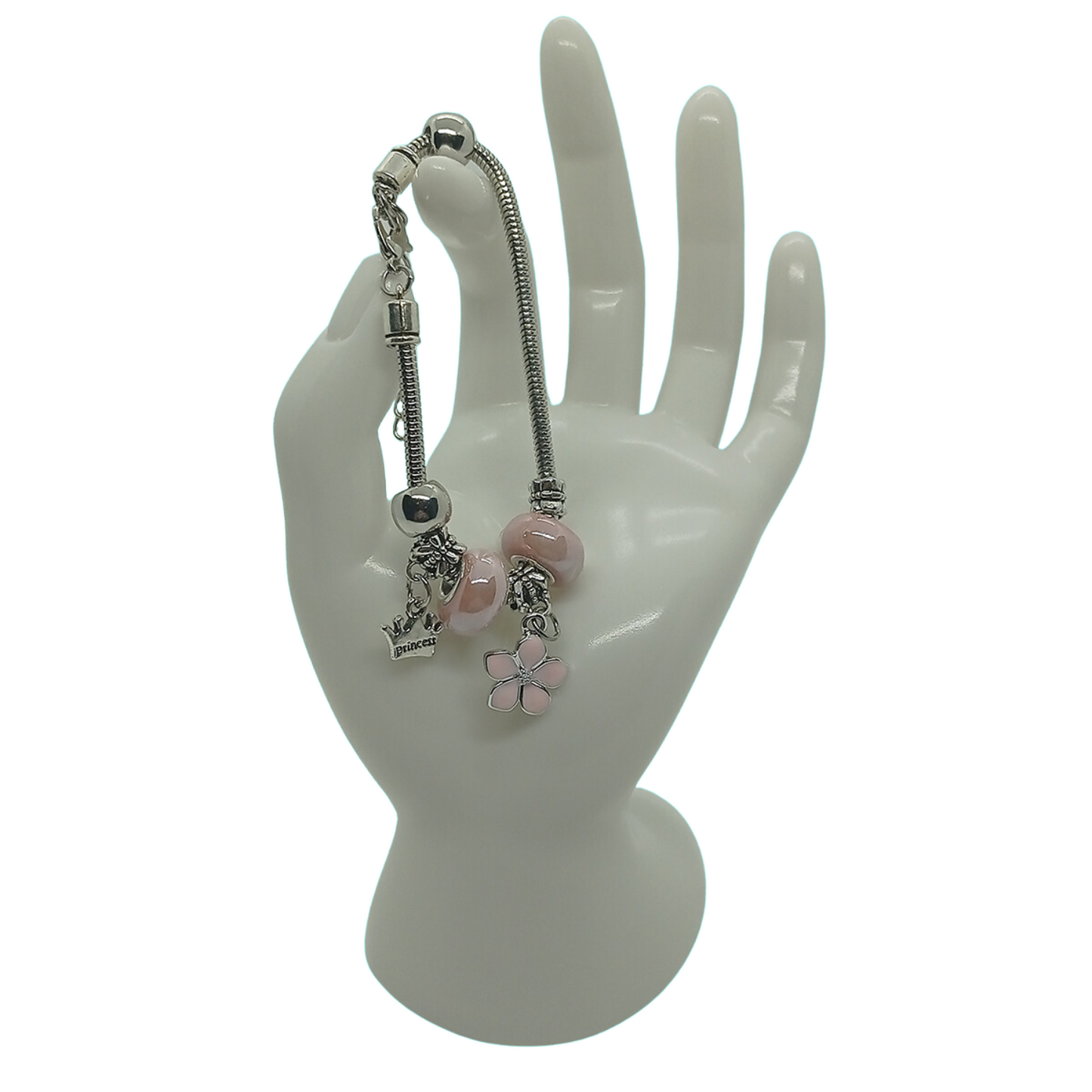 Pulsera con cuenta Flor Rosa