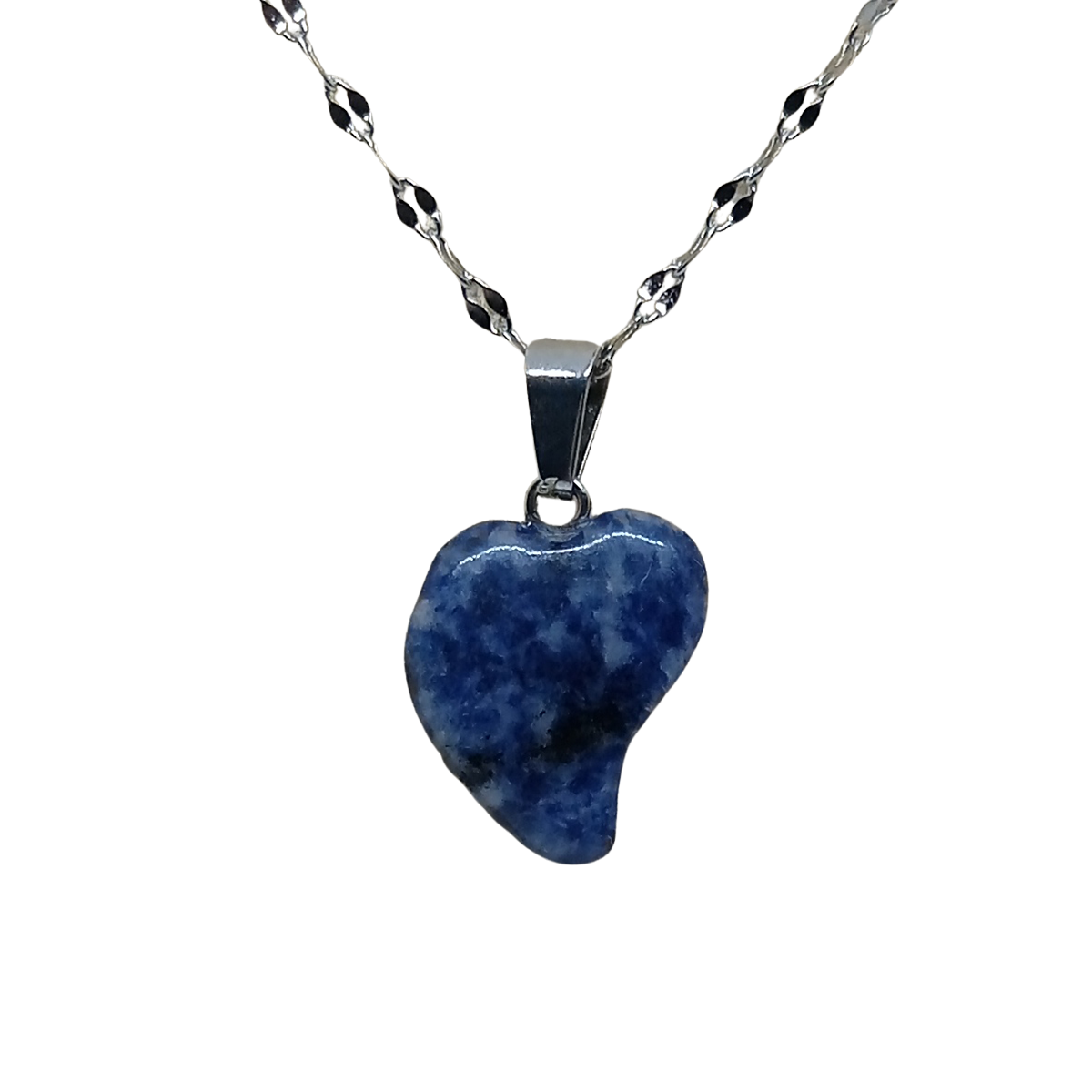 Colgante Corazón Azul - Piedra de Venas Azules