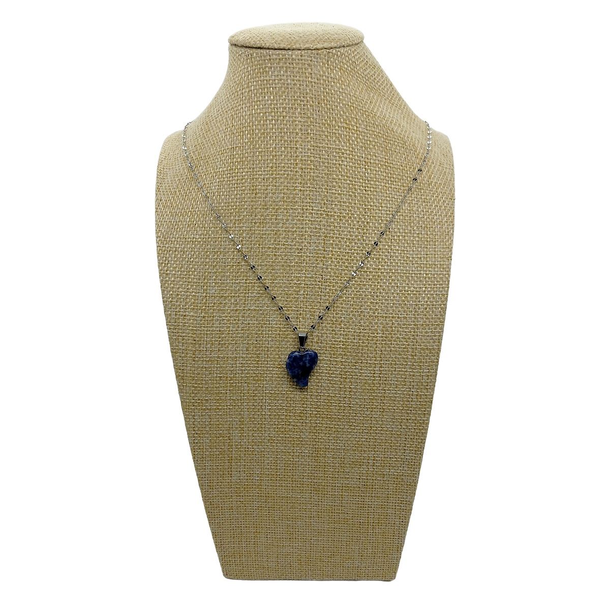 Colgante Corazón Azul - Piedra de Venas Azules