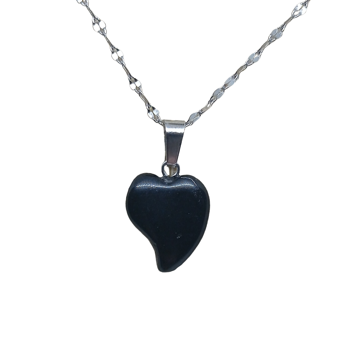 Colgante Corazón Negro - Ágata Negra