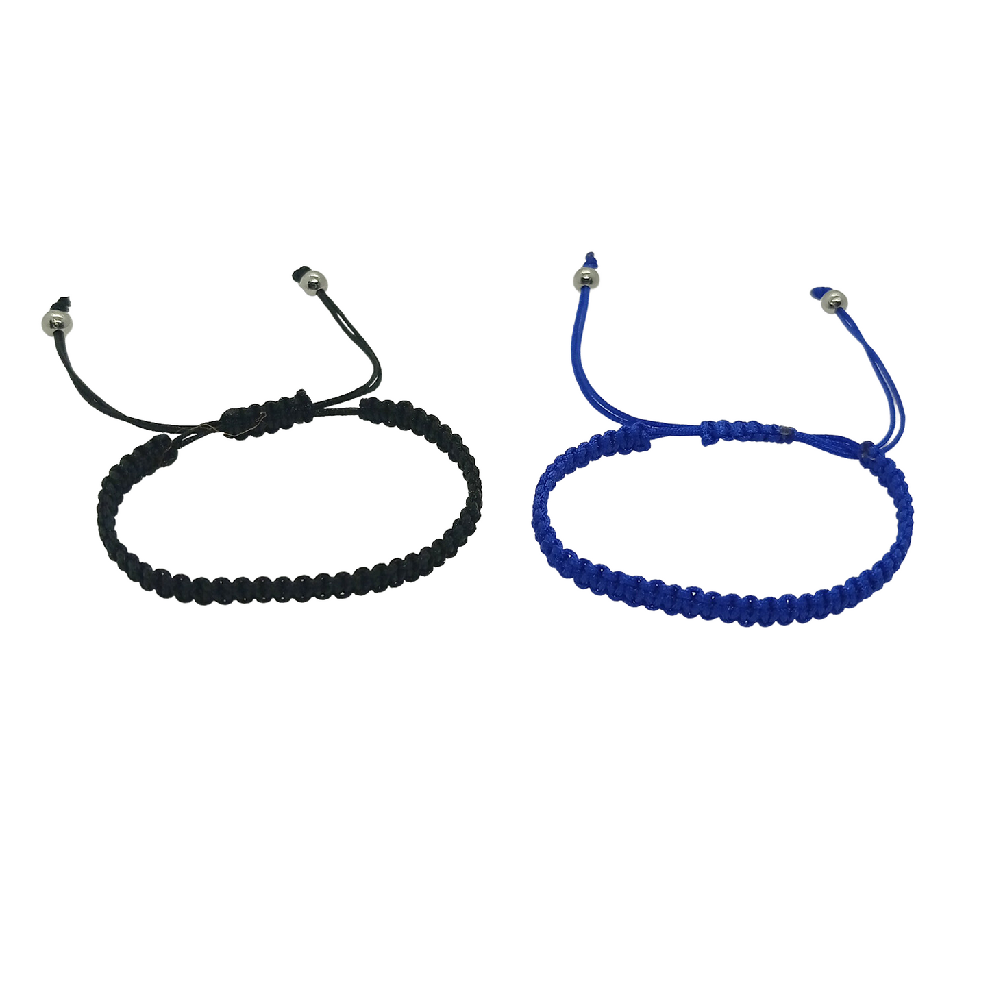 Pack de 2 Pulseras Artesanales de Equilibrio: Hilo Rojo, Hilo Azul, Hilo Negro, Hilo Fucsia – Hilo Macramé Reciclado