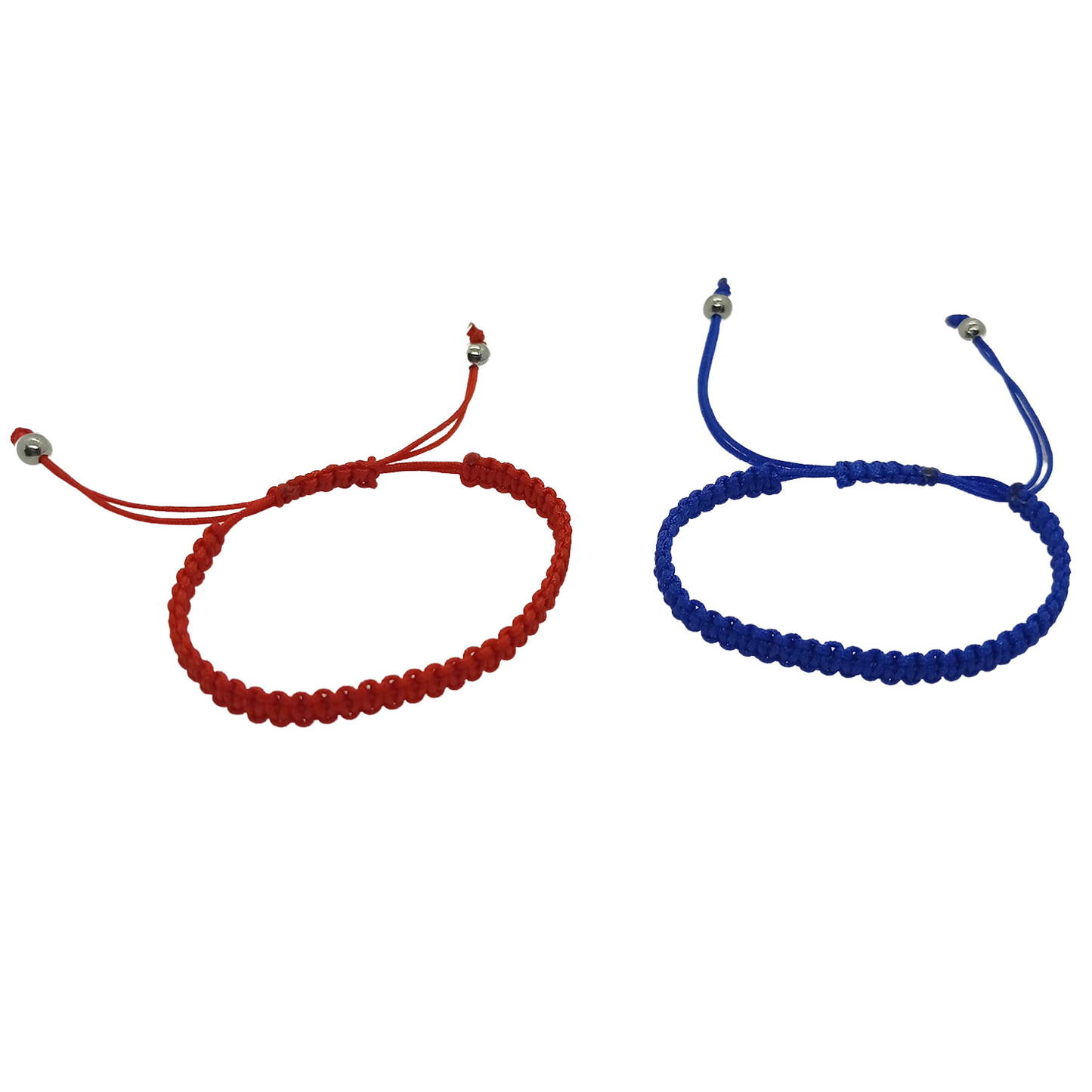 Pack de 2 Pulseras Artesanales de Equilibrio: Hilo Rojo, Hilo Azul, Hilo Negro, Hilo Fucsia – Hilo Macramé Reciclado