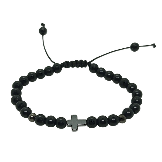 Pulsera Negra – Piedra Natural Negra Mate