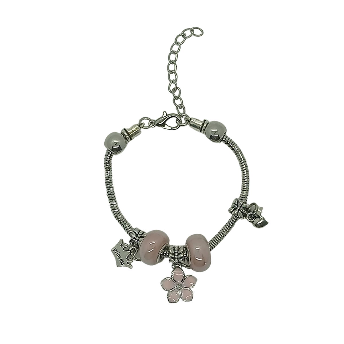 Pulsera con cuenta Flor Rosa